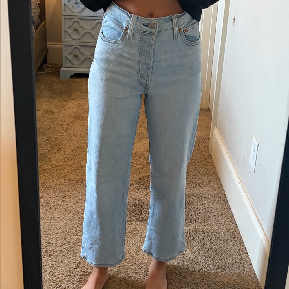 Levi’s ribcage straight ankle Light Blue Women's Jeans 27